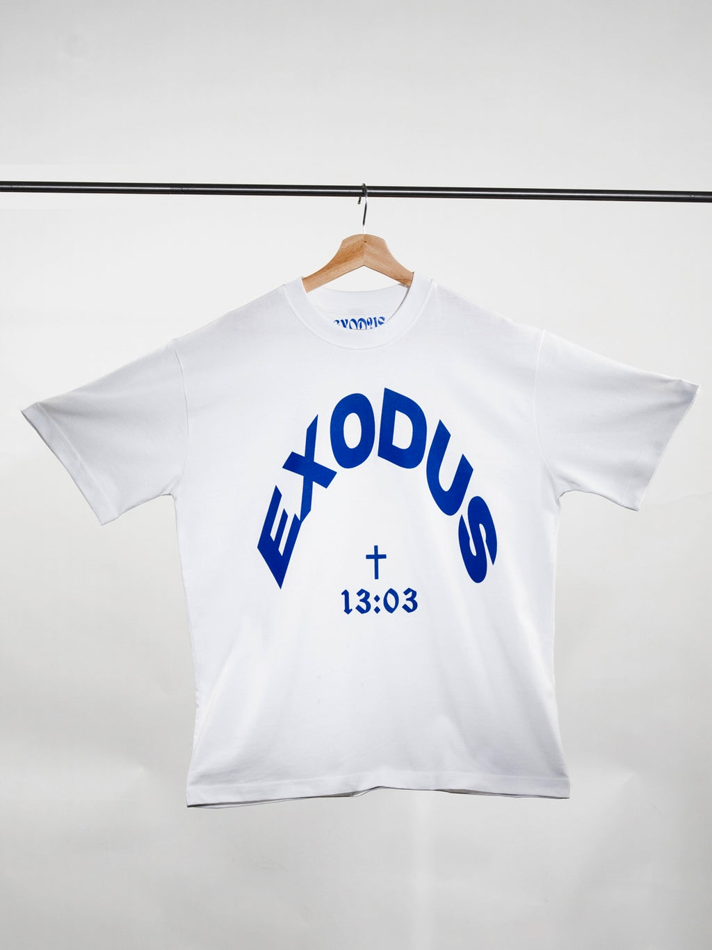 13:03 T-SHIRT (WHITE/ROYAL BLUE)