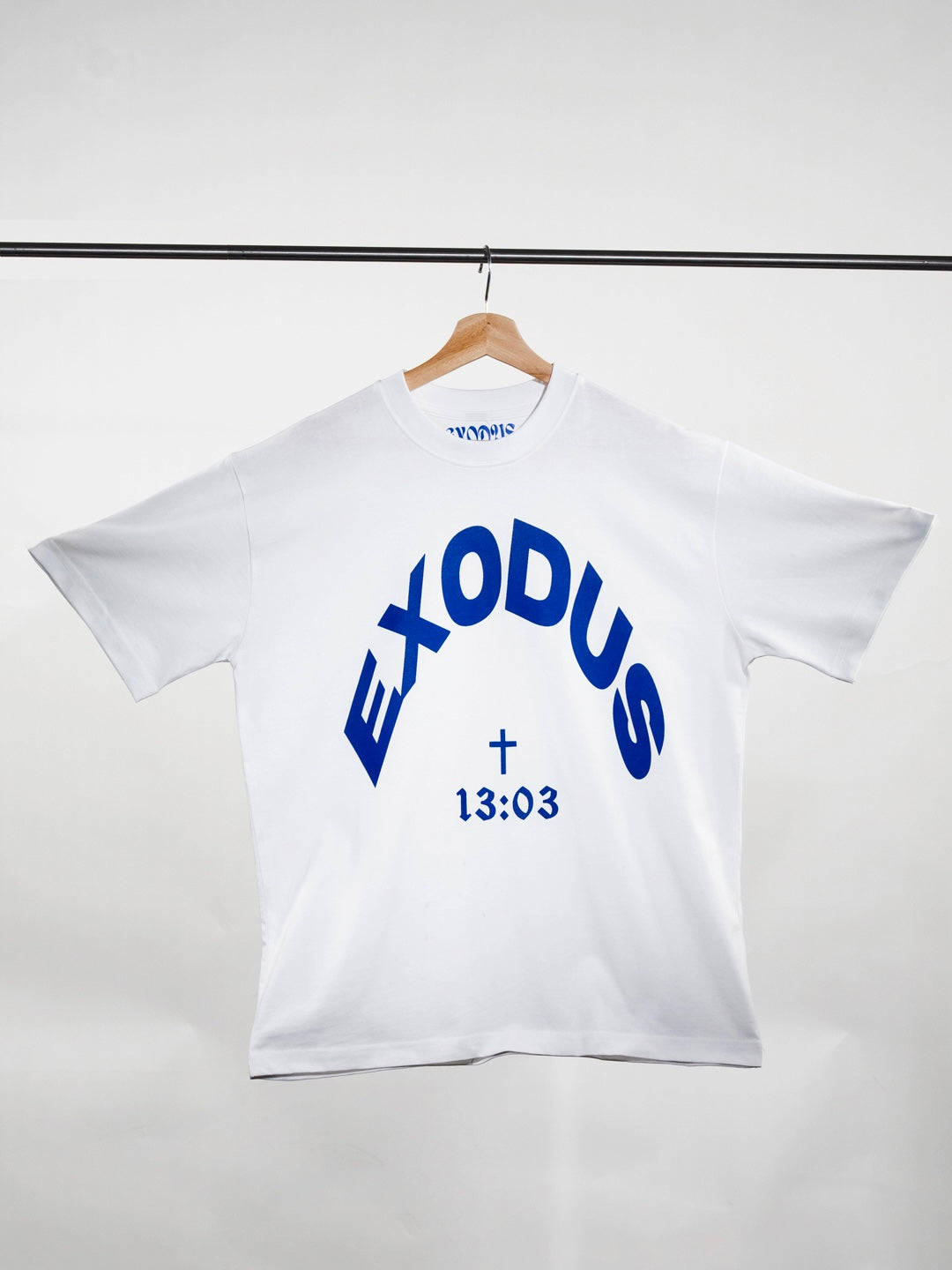 13:03 T-SHIRT (WHITE/ROYAL BLUE)